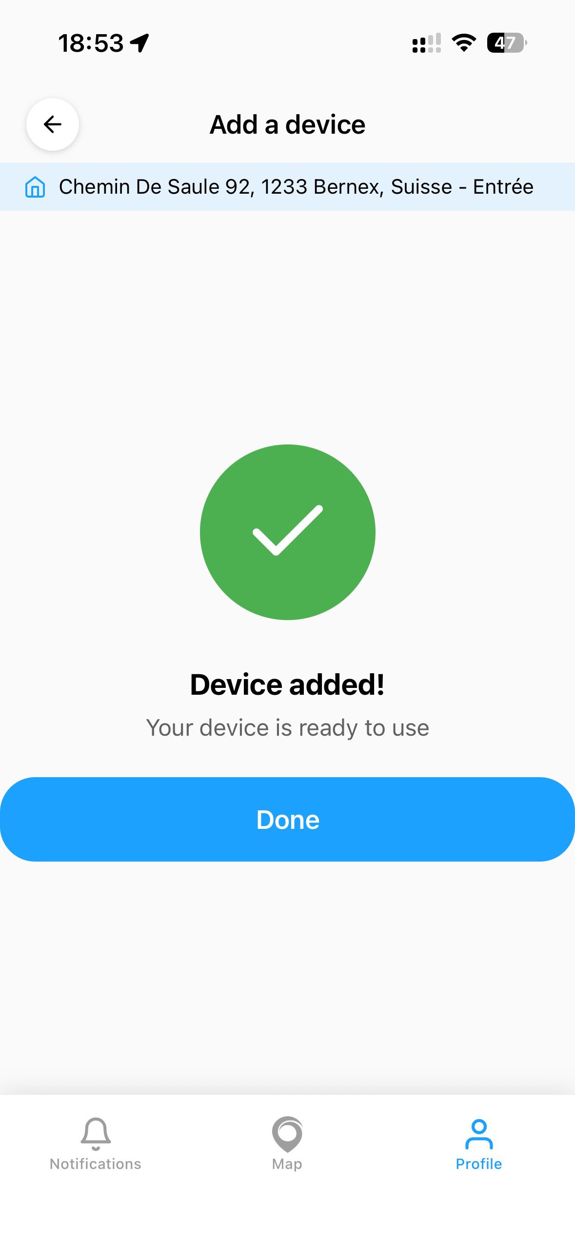 Device configured
