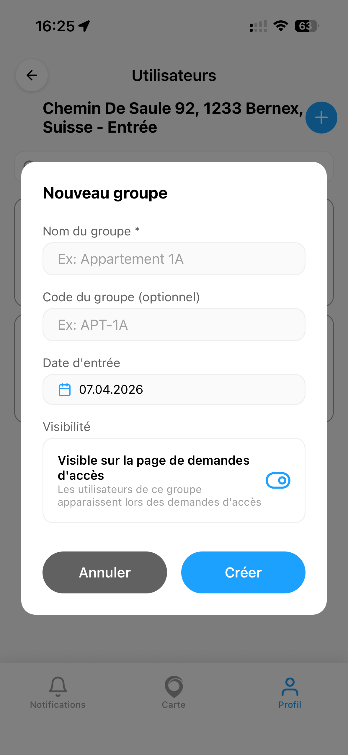 Créer un espace