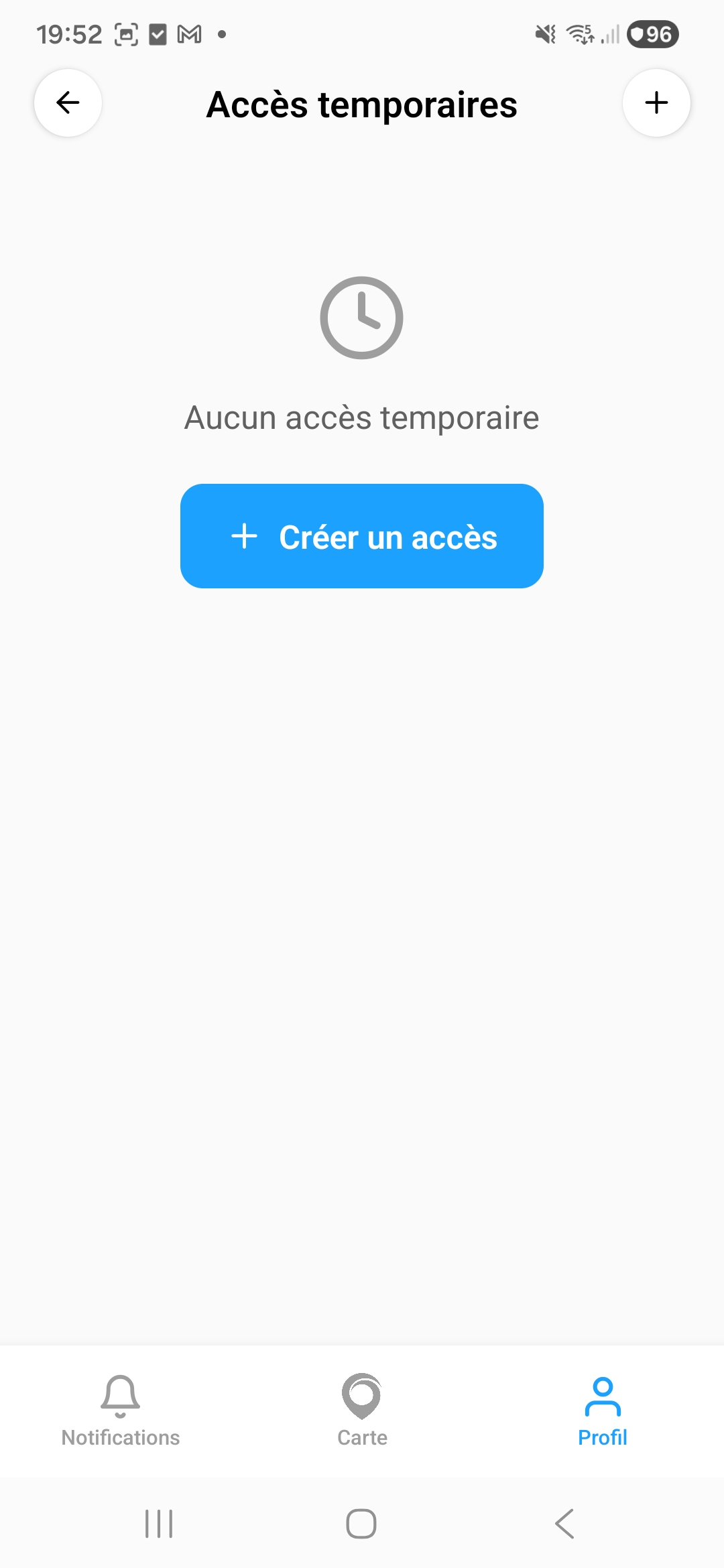Temporary access - empty