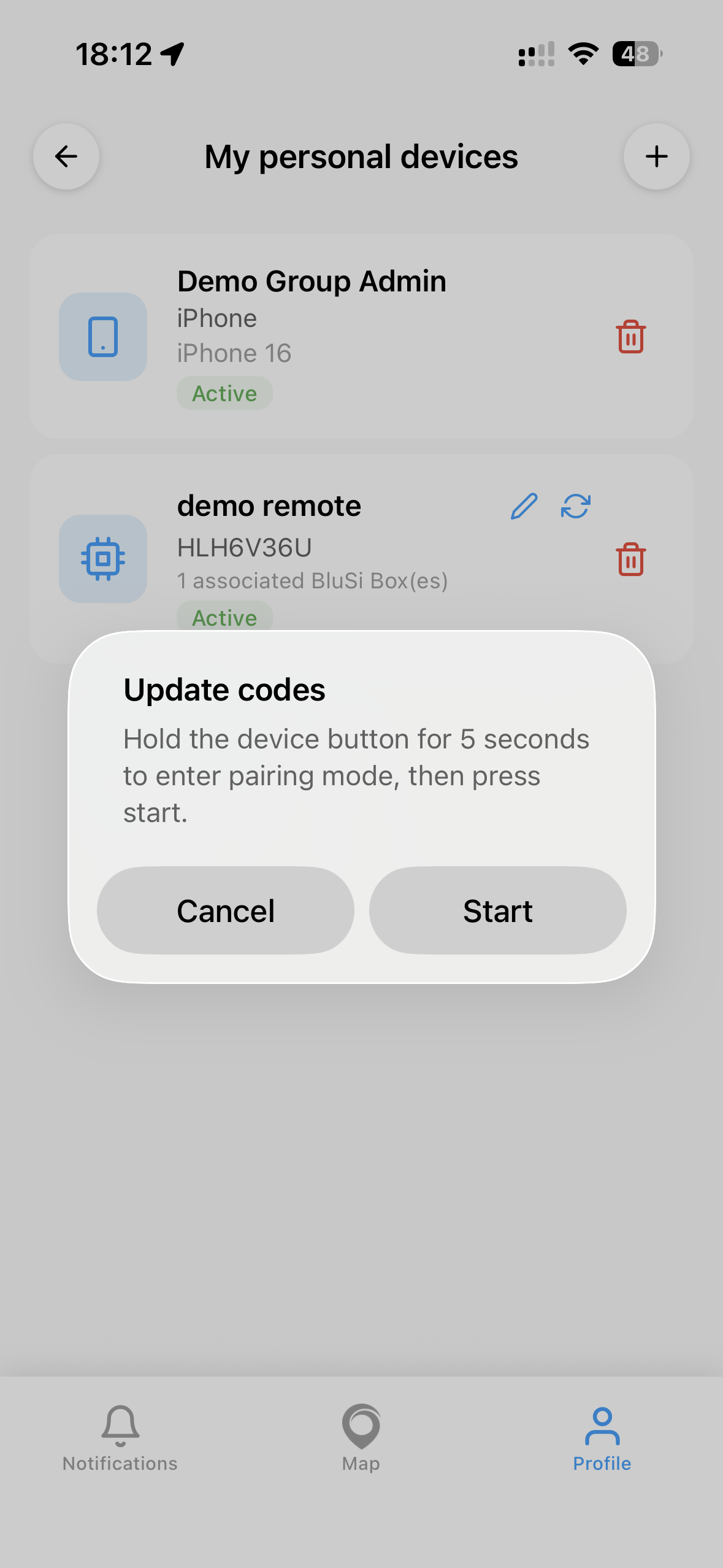 Device list