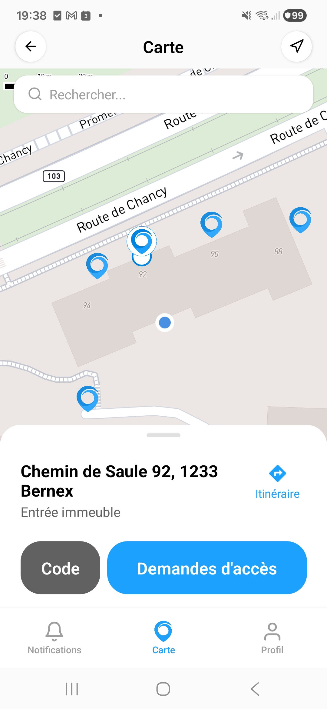 Request access - map