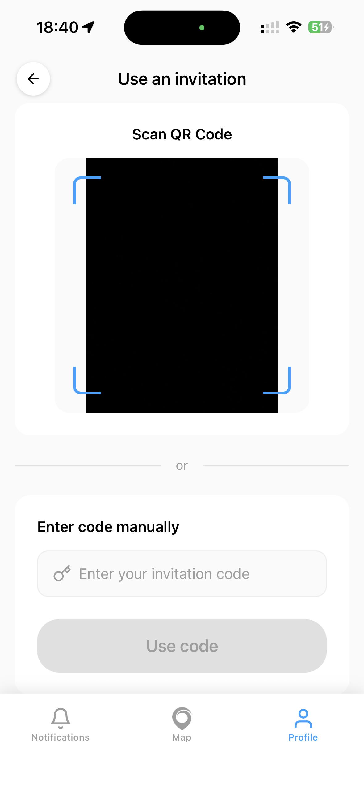 Accept an invitation