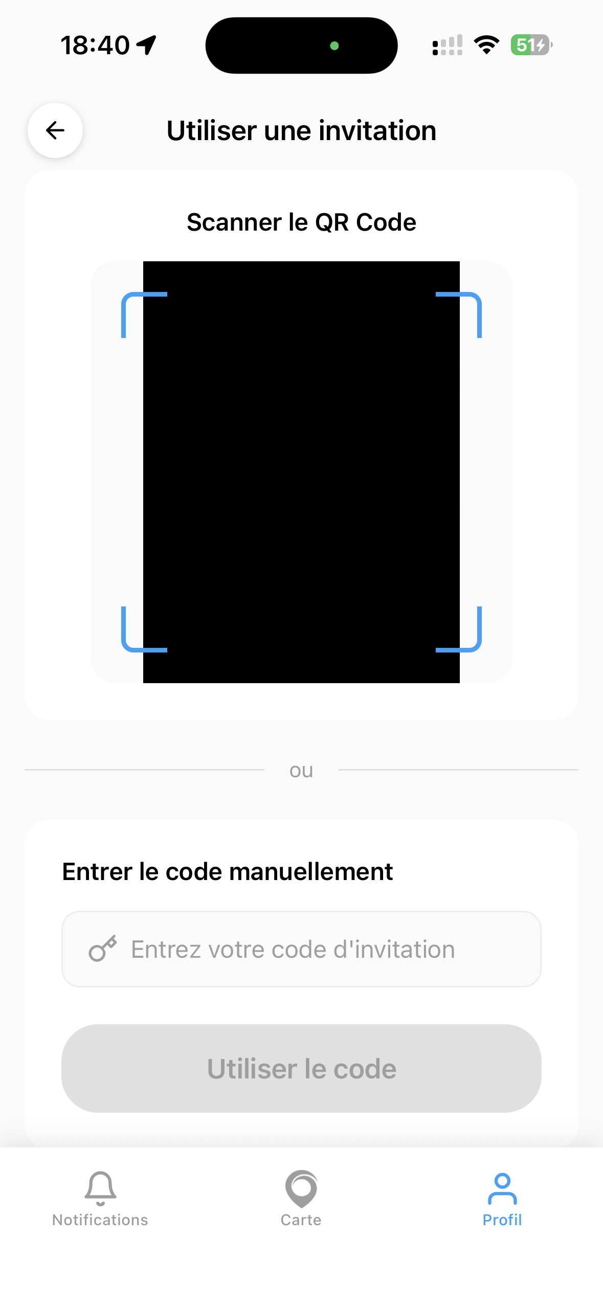 Accepter une invitation