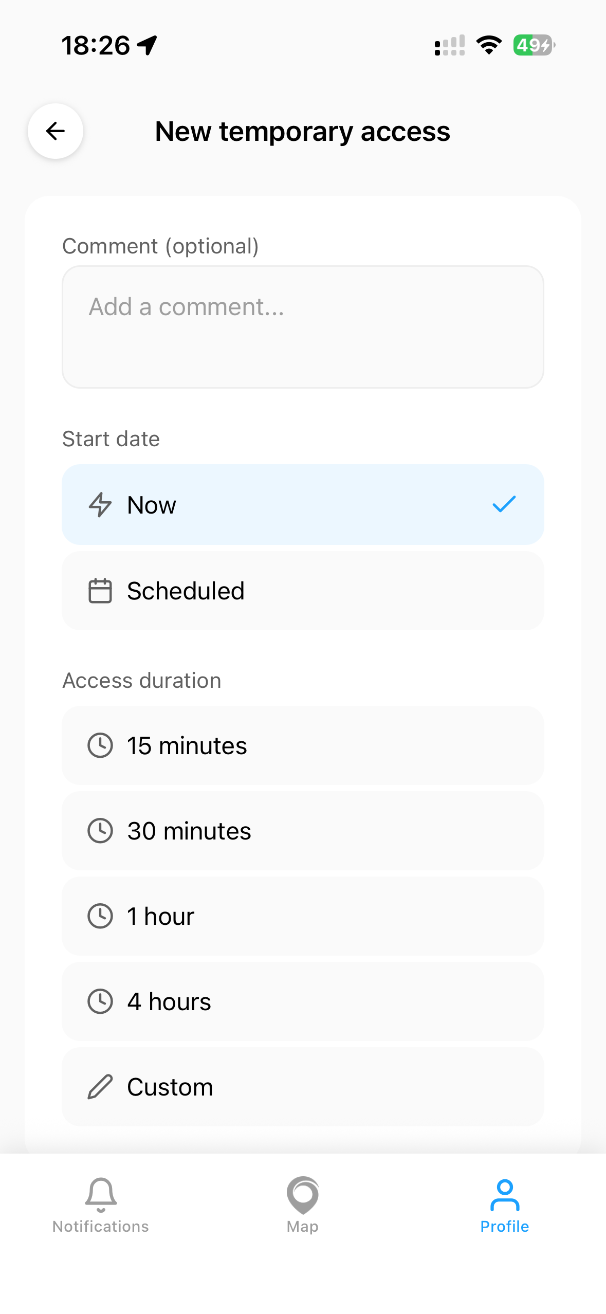 Create access