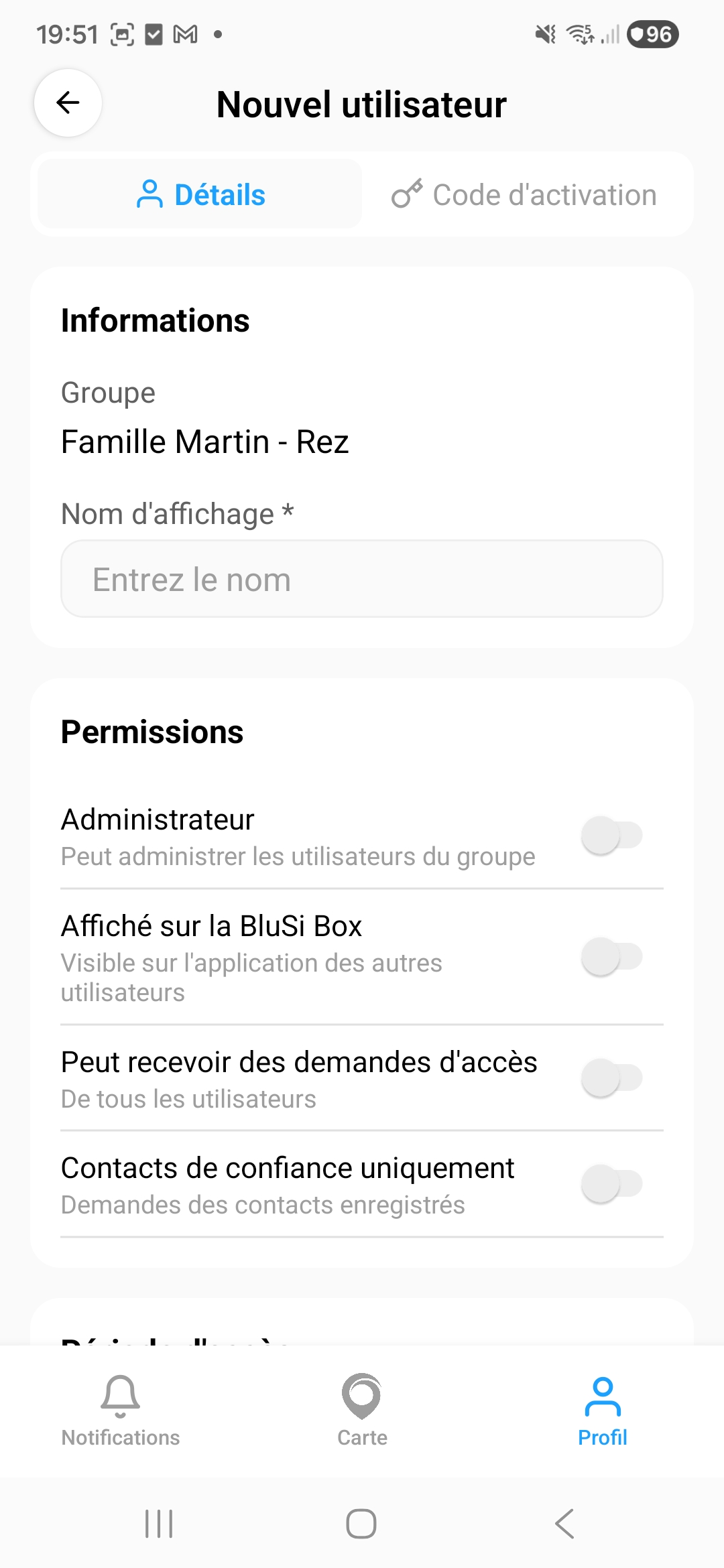 New user - Permissions