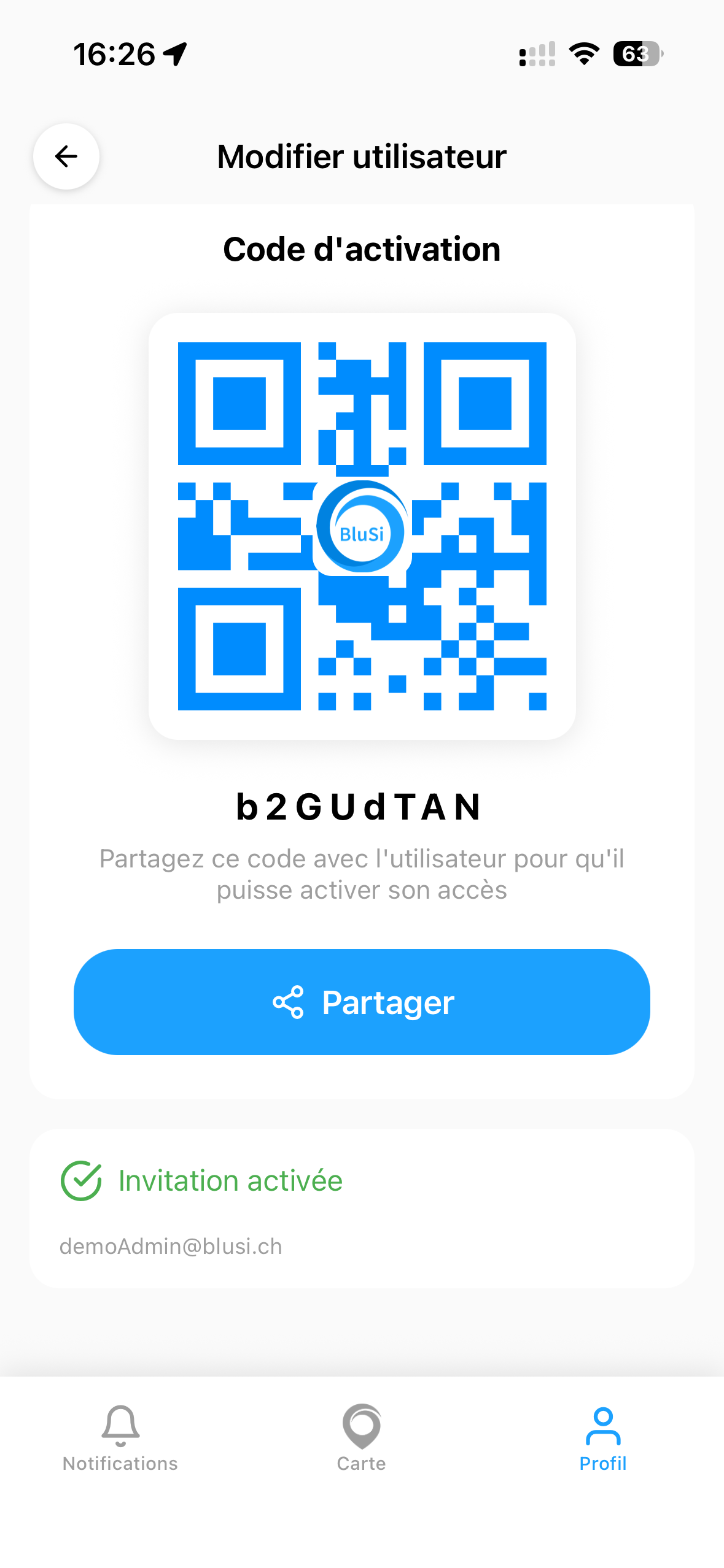 Invitation acceptee